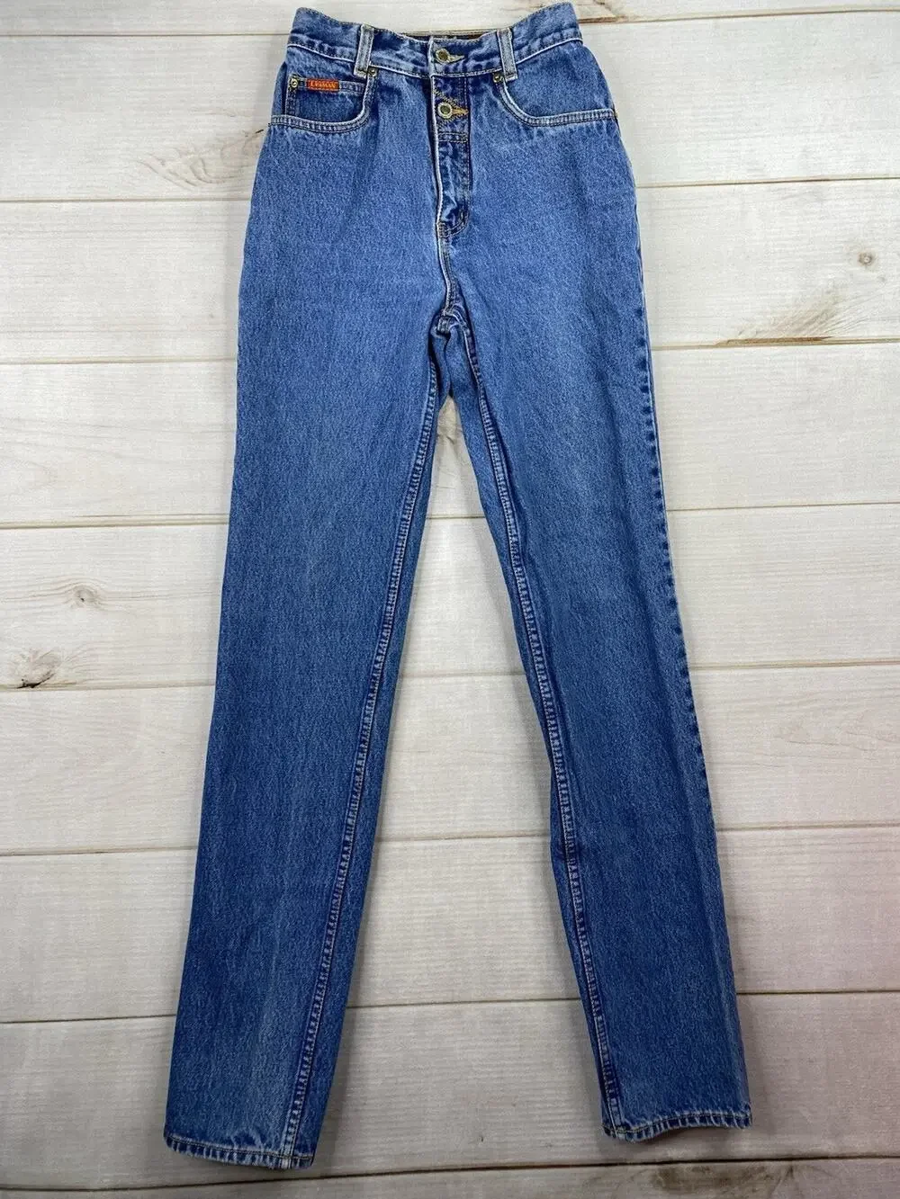 Vintage Lawman Jeans Womens Jr 3 Western Denim High Rise Bareback Cowgirl Button